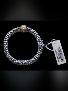 Elegant Steel Blue Stretch Bracelet